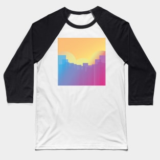 Sunrise in future cyberpunk city Baseball T-Shirt